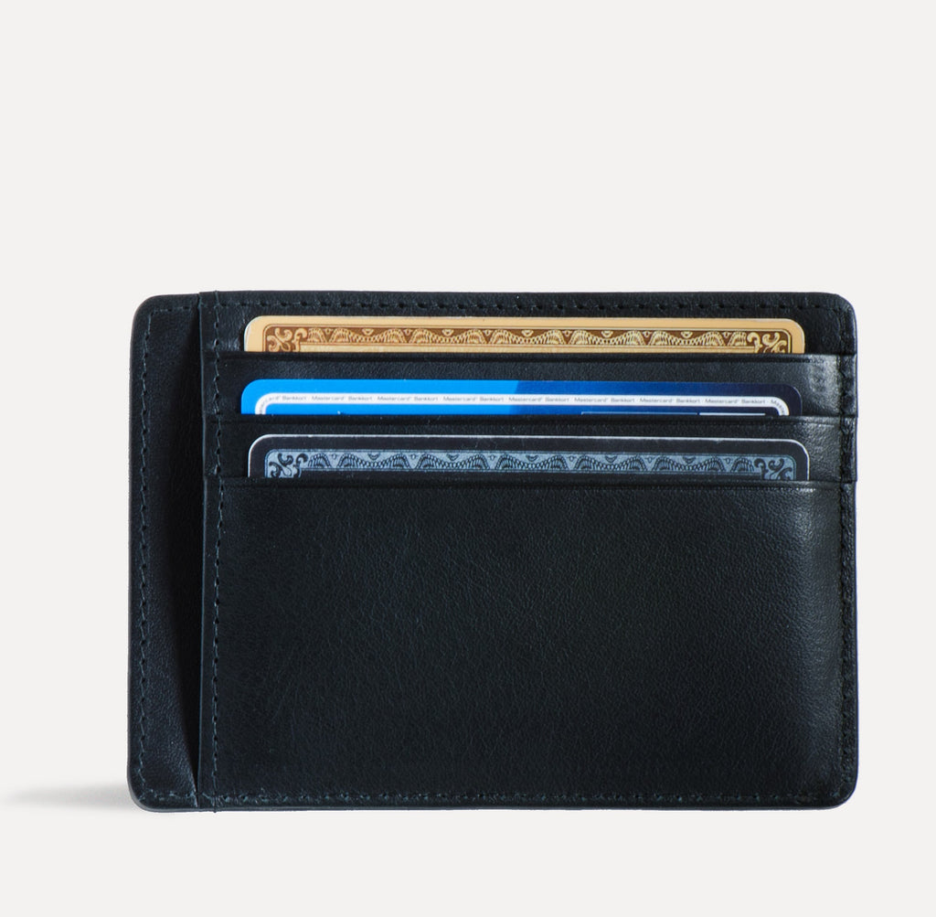 Essential - Vegetable Tanned Leather RFID-blocking Key Wallet (blue) -  axesswallets